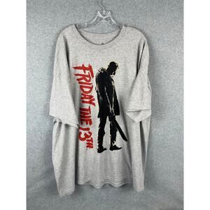 Firday the 13th Jason the Killer T-Shirt Men's 3XL Gray Horror‎ Movie